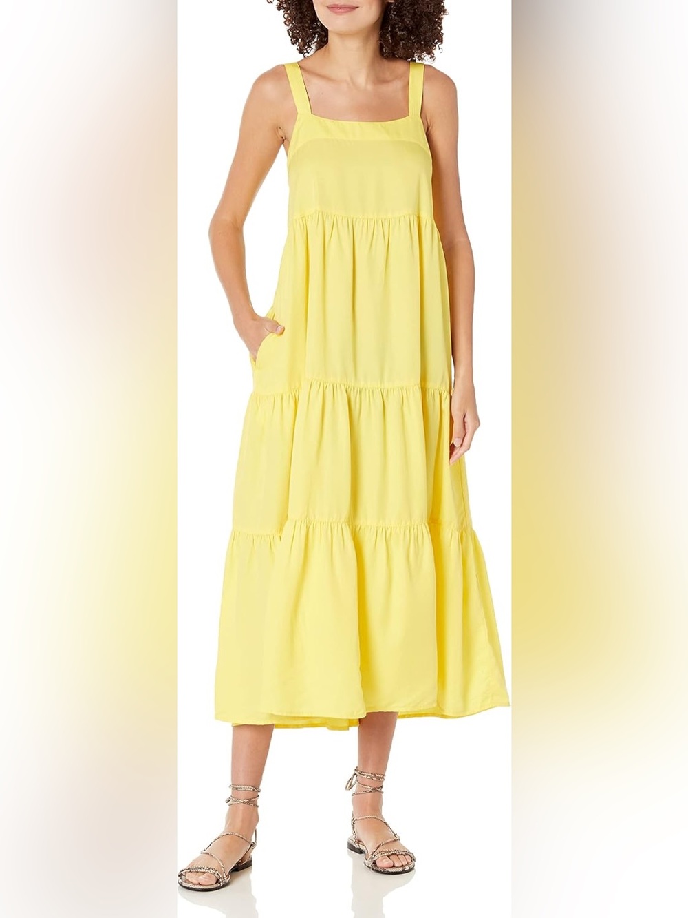 Sunny Tiered Maxi Dress in Yellow